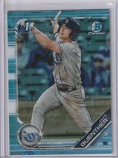 Jake Guenther 2019 Bowman Draft Sky Blue Refractor Tampa Bay Rays