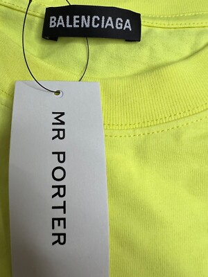 【Balenciaga❤️】ネオンイエロー Tシャツ Buy Balenciaga Oversized Logo T-Shirt 'Fluo Yellow/Black' - 641675