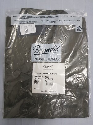 BRANDIT Herren Hemd Kurzarm Freizeit olive Gr. XL NEU