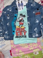 nwt Disney Mickey Mouse denim jacket and t-shirt boys 4T