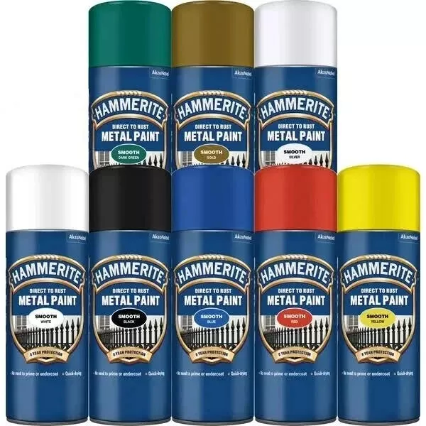 Hammerite Direct To Rust Aerosol Quick Drying Metal Spray Paint