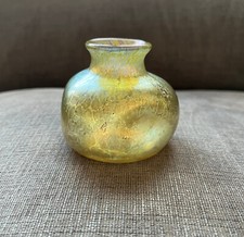 Loetz Bohemian Iridescent Miniature 2.36 inch Vase Art Nouveau 1900