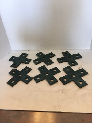 6 pcs Cooper B-Line B132 Flat Cross Plate 1/2  Bolt Size Green