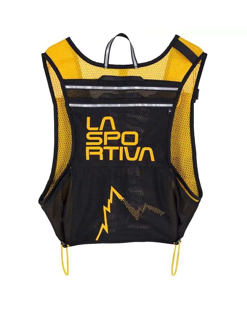 PONY La Sportiva Racer Vest Zaino Gilet Trail Running Black Yellow