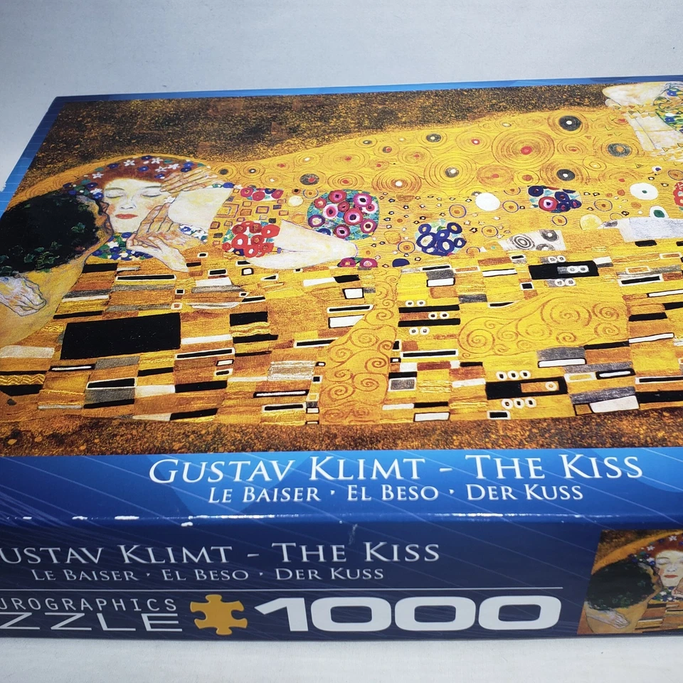 Gustav Klimt The Kiss 1000 件拼图欧洲图形二手状况完好 — 第 2/4 张图片