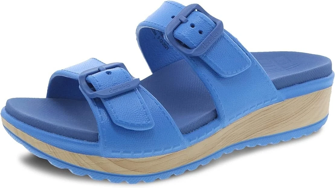 Dansko Women's Shoes Sandal Slide Kandi Blue Mule Medium 36 37 38 39 40 41 42