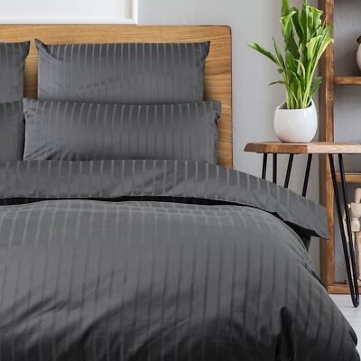 slummer Bettwäsche-Set 2-teilig Damast 100% Baumwolle hochwertige Hotelqualität