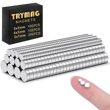 TRYMAG Small 400Pcs Rare Earth 3 Different Sizes Tiny Mini Magnets for Crafts...