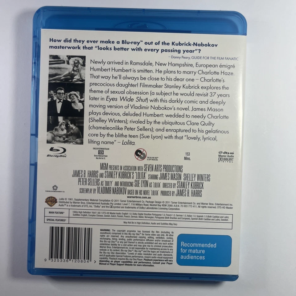 Lolita (1961) Blu-Ray Stanley Kubrick - Image 2 of 2
