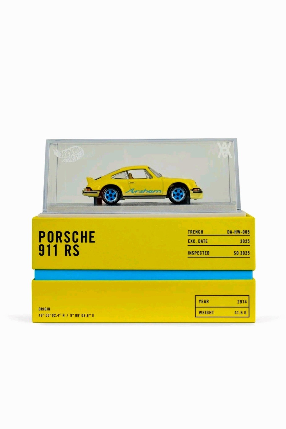 Hot Wheels 1973 Porsche 911 RSA Daniel Arsham neuf et scellé pour collectionneur