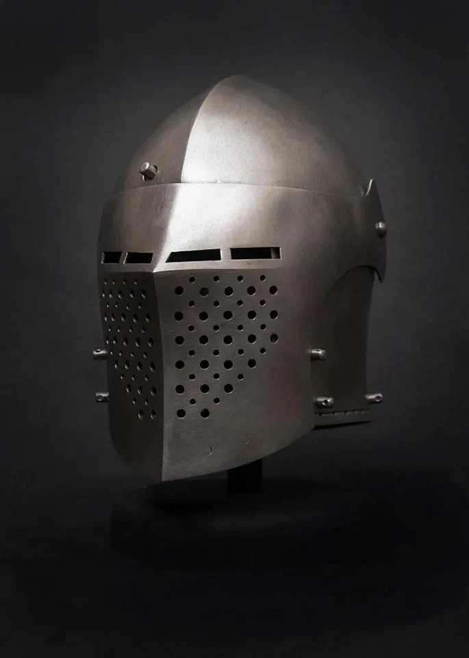 Spoleto Bascinet Helmet: Medieval Combat-Ready SCA Buhurt Armor Christmas Gift