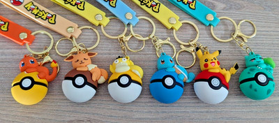 3D Schlüsselanhänger - Pokemon Fans - Evoli, Enton, Nachtara, Shiggy uvm. WAHL