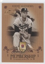 2003 Donruss Classics Membership 1276/2500 Eddie Mathews #M5 HOF 02v3