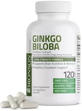 Bronson Ginkgo Biloba Extra Supports Brain Function  Memory Support, 120 ct