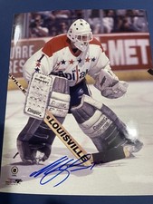 Washington CAPITALS Mike LIUT #1 Face OFF Signed PHOTO File 8X10 COA FAN-FAV!