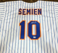 MARCUS SEMIEN MLB NEW YORK METS SIGNED AUTOGRAPHED JERSEY, XL, BAS COA