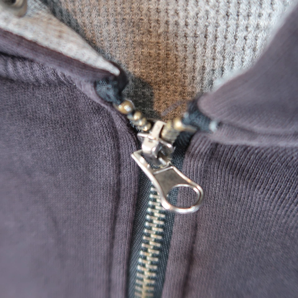 Sudadera con Capucha Forrada Térmica Joe Boxer De Colección Para Hombres Capucha Cremallera Negra Desvanecida L Foto 3 de 4