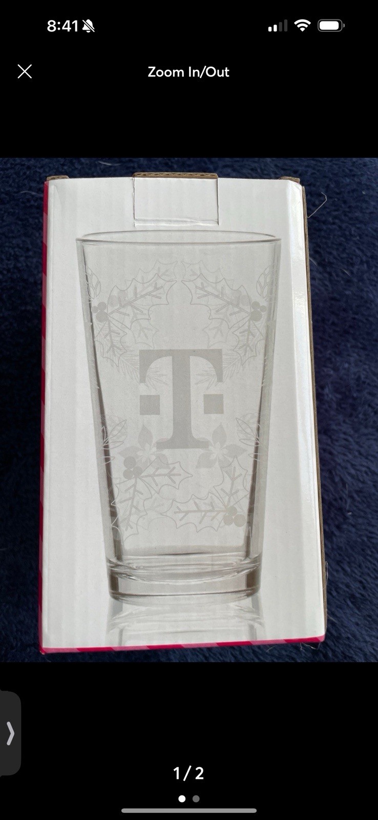 T-Mobile Tuesdays 2023 Holiday 16oz Glass Cup New