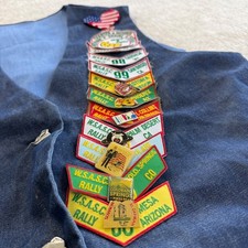Vintage cotton handmade 90s Shriners Masonic Vest MSASC Rally Patches Pins 1997