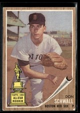 1962 Topps Don Schwall Rookie VG set break #35