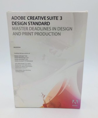 New Adobe Creative Suite 3 Design Standard for MAC  Brand-new Sealed W/adobe 9
