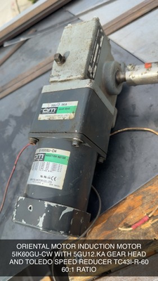 #ad ORIENTAL MOTOR INDUCTION MOTOR W TOLEDO 60:1 SPEED REDUCER TC43I R 60 $295.00
