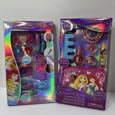 Disney Princess Hair Fun Accessory Set 106 Piece Set and Cosmetic Set Lot