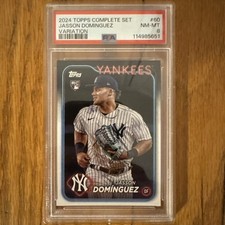 2024 TOPPS COMPLETE SET VARIATION #60 JASSON DOMINGUEZ ROOKIE RC PSA 8
