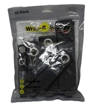 Wrap-It Heavy Duty Storage Straps Graphite Assorted 10 Count