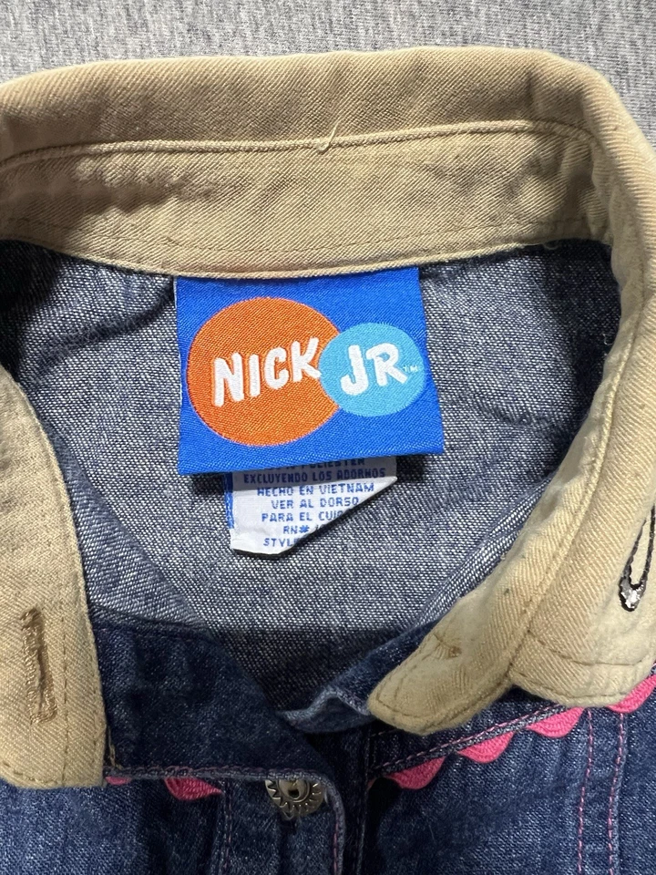 Vestido De Colección Nick Jr Dora La Exploradora Niñas Bordado Denim Rodeo Talla 4T RARO Foto 4 de 4