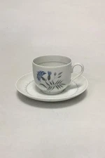 Bing & Grondahl Demeter / White Cornflower Coffee Cup and Saucer No 102