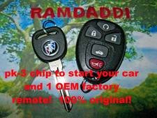 Mando a distancia original GM 05-09 Buick Allure LaCrosse 22733524 y llave de chip PK-3 OEM
