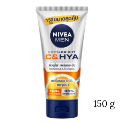 Nivea Men Extra Bright C Hya Foam 150g Vitamin C & Hyaluronate Dark Spot & Pore