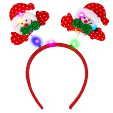 Light Up Christmas Headbands Santa Claus Headband Xmas Hair Hoop Led Christmas