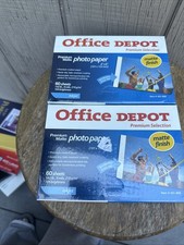 2 OFFICE DEPOT Photo Paper 4  x 6  Matte 60 Sheets Platinum Series Inkjet 142lb