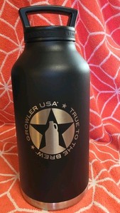 True to The Brew Growler 64 oz Black Stainless Steel  Tempercraft usa