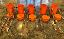 Authentic Hermes Orange Empty Round Box For T...