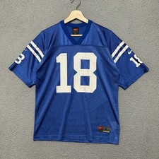Vintage Indianapolis Colts 18 Peyton Manning Nike Jersey Youth L Blue NFL
