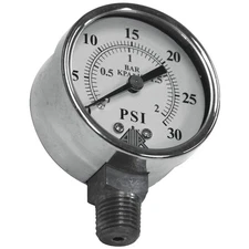 AIR SYSTEMS INTERNATIONAL GA2030S Pressure Gauge,0-30 psi 25CD38