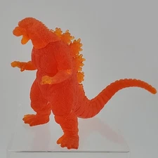 RARE Clear Red Burning Godzilla Meltdown Toho Kaiju 1995 Bandai Gojira 4" Figure