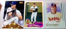 Jim Abbott 1996 Pinnacle & 1989 1st Round Draft Pick RC California Angels