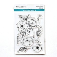 GRACEFUL BLOOMS Spellbinders Clear Stamps Flowers Blossoms Garden Sayings um561