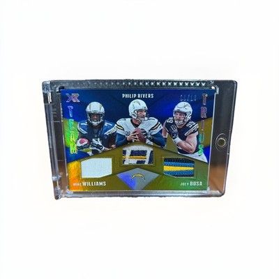 Panini 2017 XR Team Trios Materials Rivers Williams Bosa Chargers TT-LA Gold /10