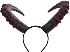 Gothic Demon Devil Horn Headband Demon Horns Headpiece Headdress Headwear for Wo