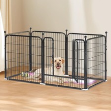Dog Playpen, 6 Panels Indoor Doggy Fence Exercise Pen Portable Puppy Kennel H...