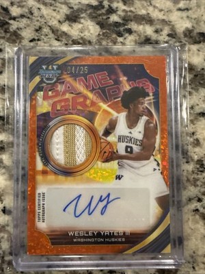 2026 Bowman Best University Wesley Yates III Game Graphs Orange Patch Auto /25