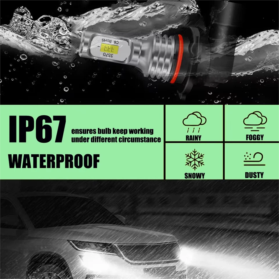For Jeep Grand Cherokee 1999-2010 Bulbs LED Headlight Hi/Low Beam Fog Lights 6PC - Image 2 of 4