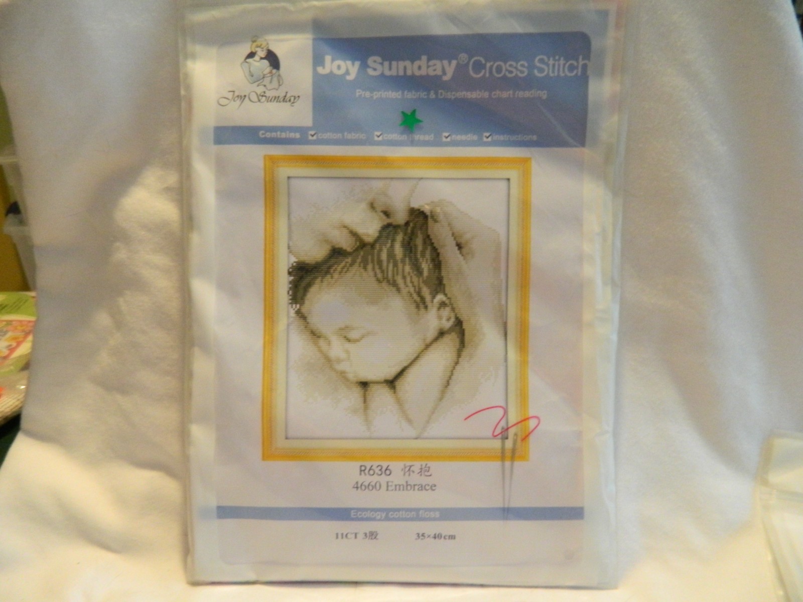 C-25 NEW JOY SUNDAY COUNTED CROSS-STITCH KIT &ldquo;EMBRACE A&rdquo;