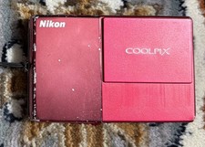 Nikon COOLPIX S70 12.1MP 5x Touch Screen Digital Camera Red LENS ERROR ROUGH