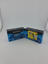 VHS-C Sony 2 Pack Premium Grade Video Cassette Tapes SP 30 Minutes, New